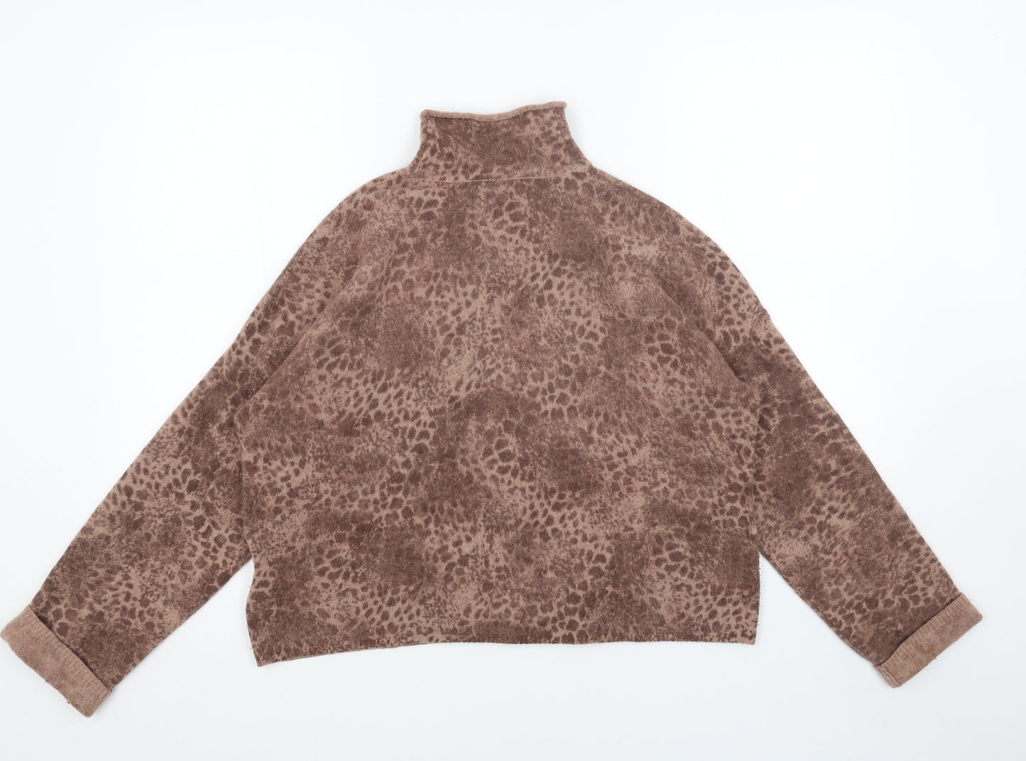 Whistles Womens Brown High Neck Acrylic Pullover Jumper Size M
