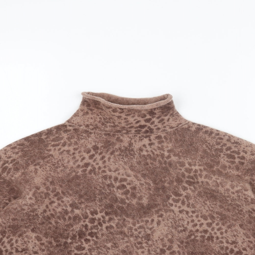 Whistles Womens Brown High Neck Acrylic Pullover Jumper Size M