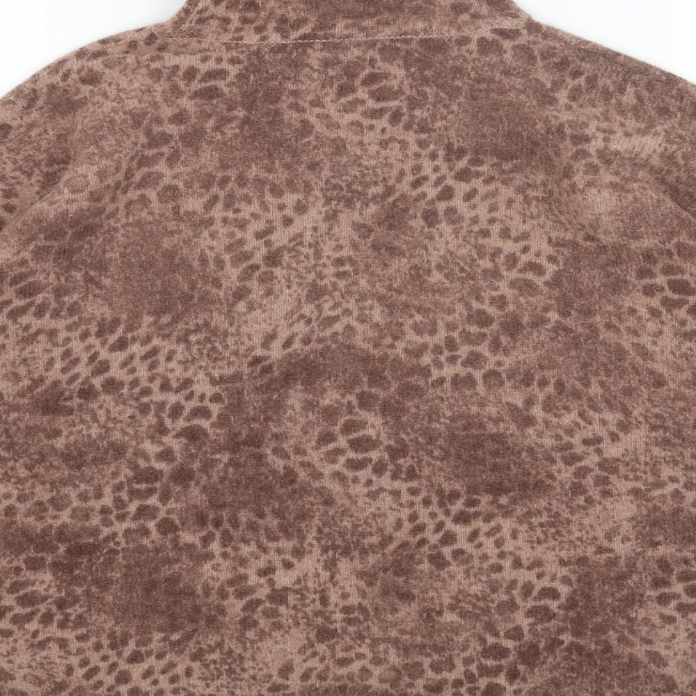 Whistles Womens Brown High Neck Acrylic Pullover Jumper Size M