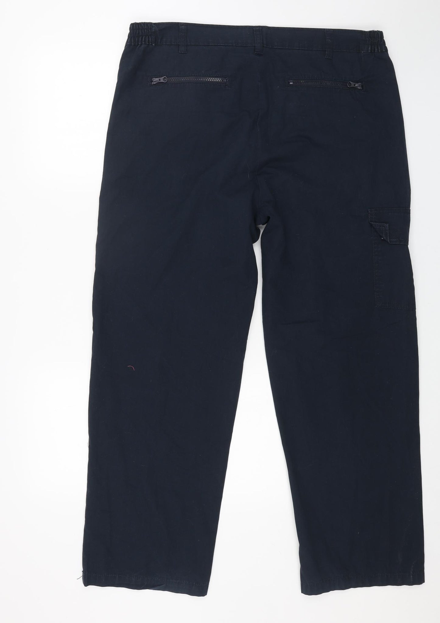 Hutson Harbour Mens Blue Cotton Straight Jeans Size 38 in L29 in Regular Button