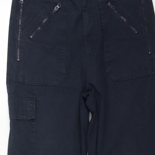 Hutson Harbour Mens Blue Cotton Straight Jeans Size 38 in L29 in Regular Button