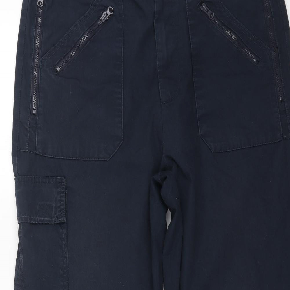 Hutson Harbour Mens Blue Cotton Straight Jeans Size 38 in L29 in Regular Button