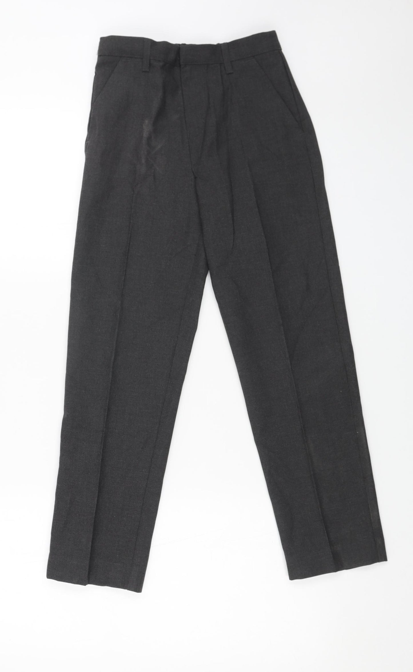 TU Boys Grey Polyester Dress Pants Trousers Size 9 Years Regular Zip
