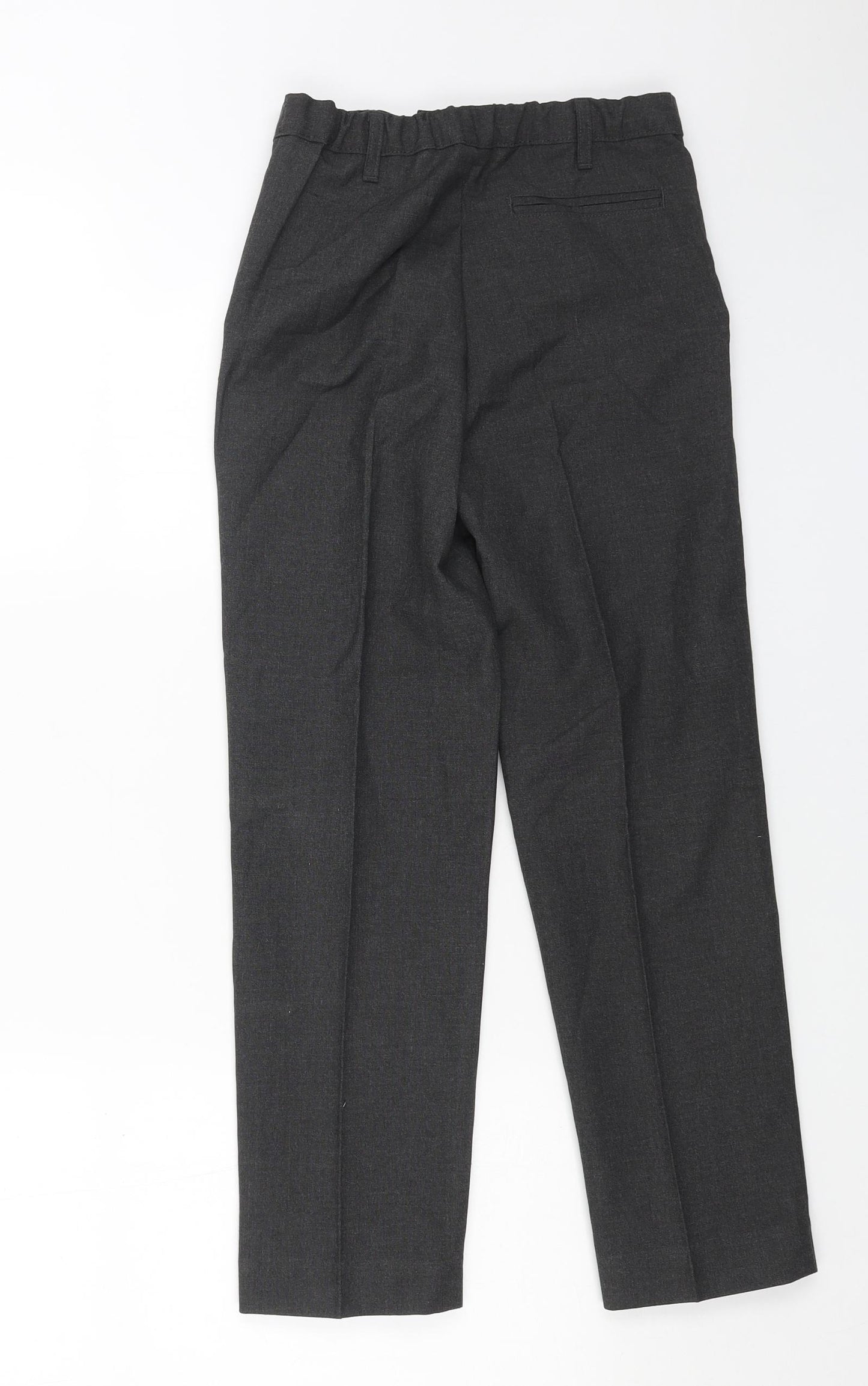 TU Boys Grey Polyester Dress Pants Trousers Size 9 Years Regular Zip