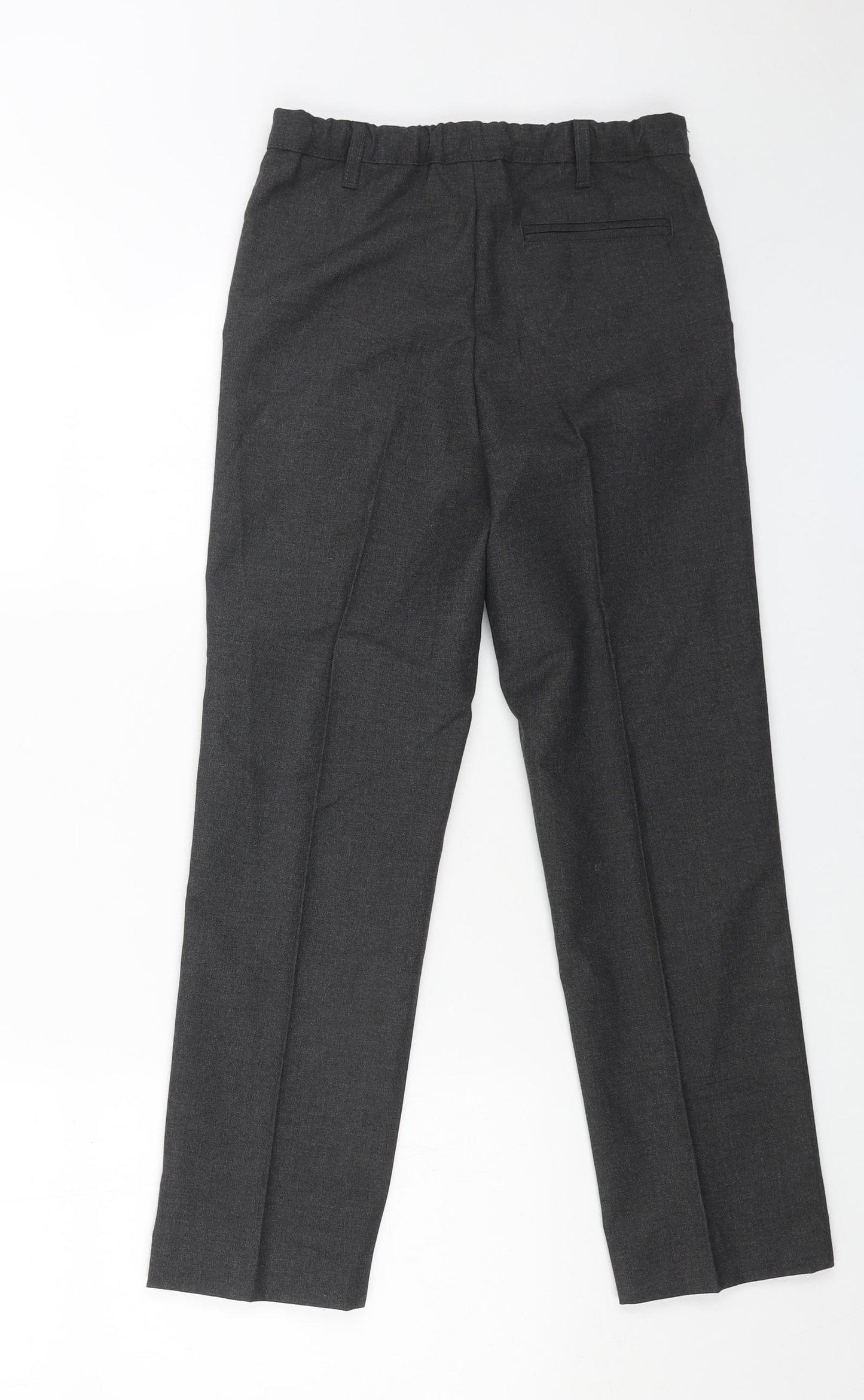TU Boys Grey Polyester Dress Pants Trousers Size 9 Years Regular Zip