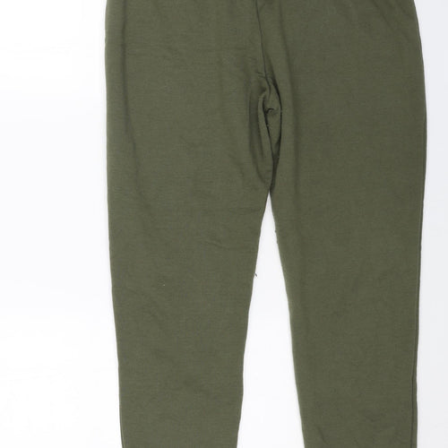 Primark Womens Green Cotton Jogger Trousers Size L L27 in Regular Drawstring