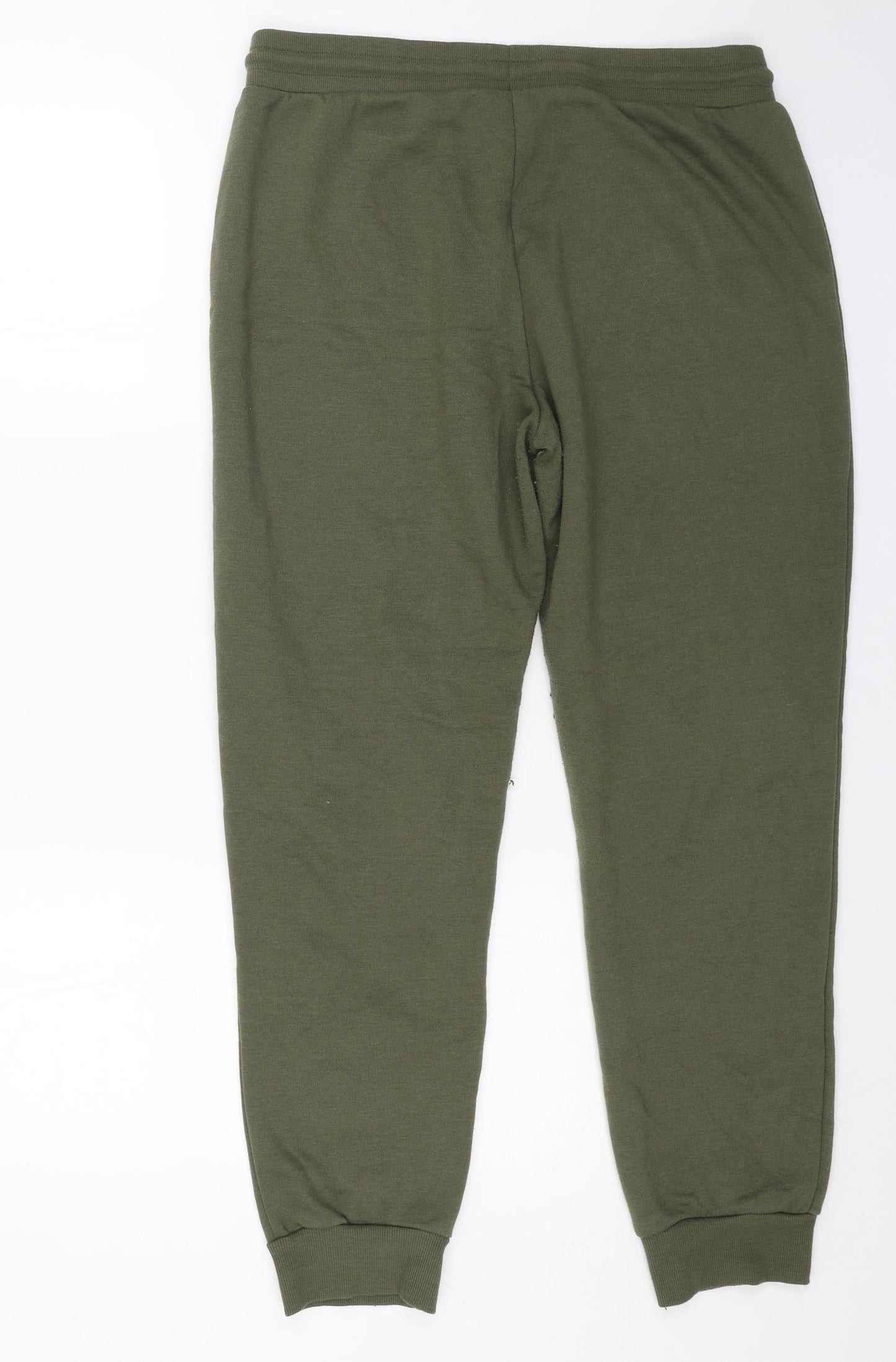 Primark Womens Green Cotton Jogger Trousers Size L L27 in Regular Drawstring