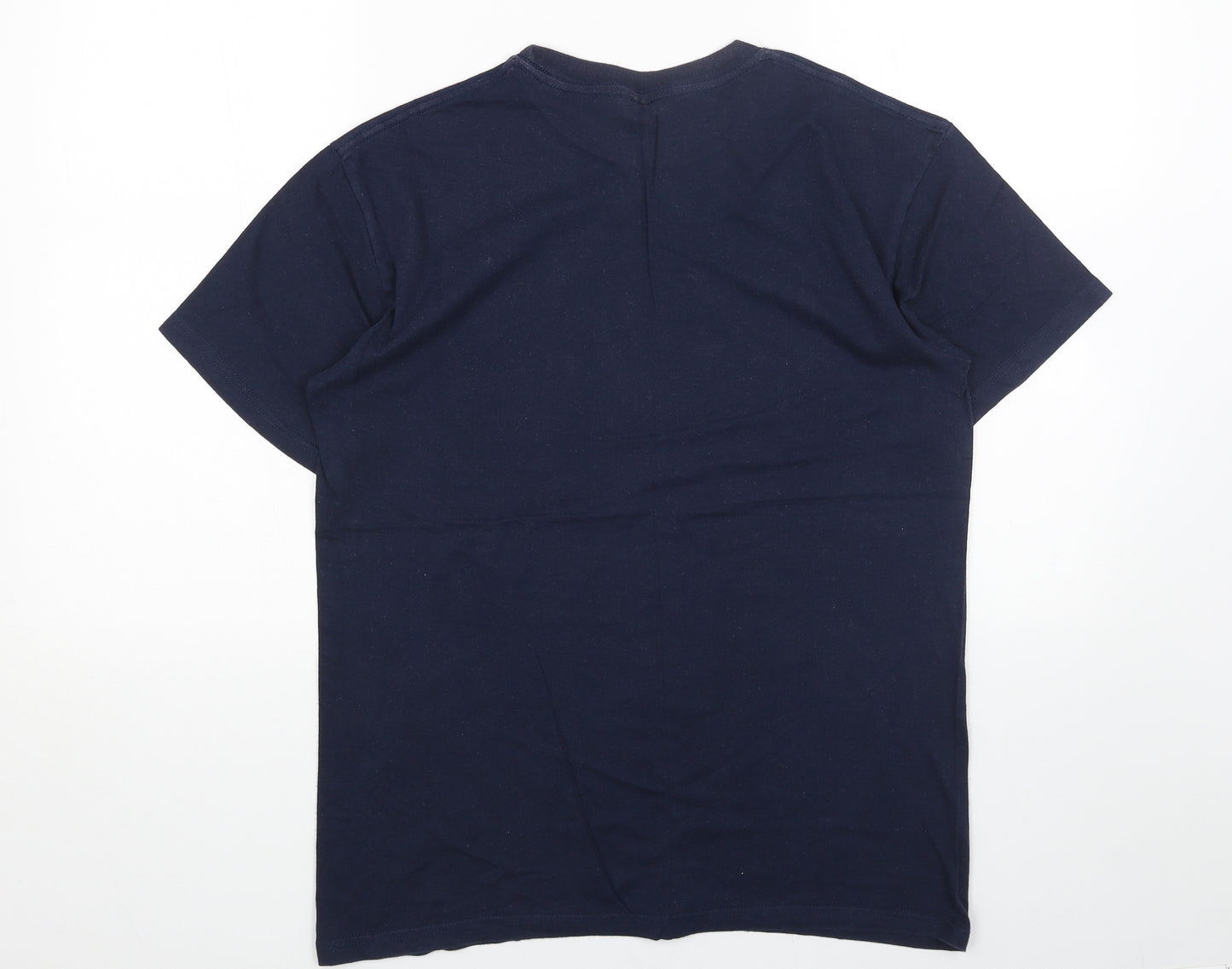Gildan Womens Blue Cotton Basic T-Shirt Size M Scoop Neck - Lanterns on the Lake