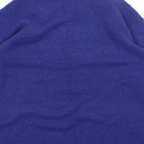 Marks and Spencer Womens Blue Round Neck Acrylic Pullover Jumper Size S