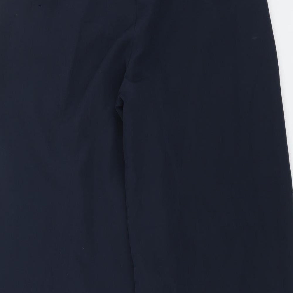 New Look Womens Blue Polyester Capri Trousers Size 10 L31 in Regular Zip - Wide Leg