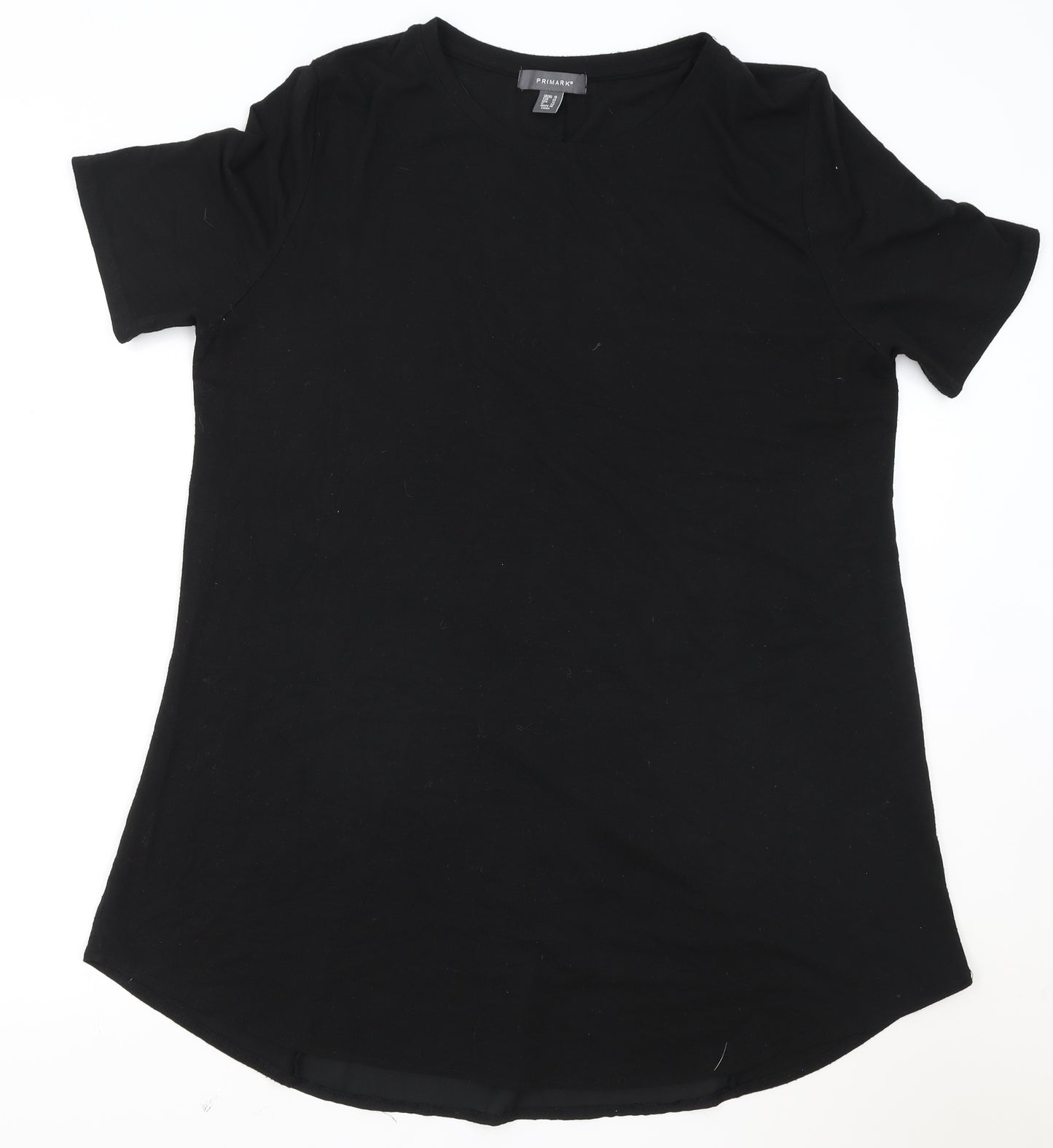 Primark Womens Black Polyester Basic Blouse Size 18 Round Neck
