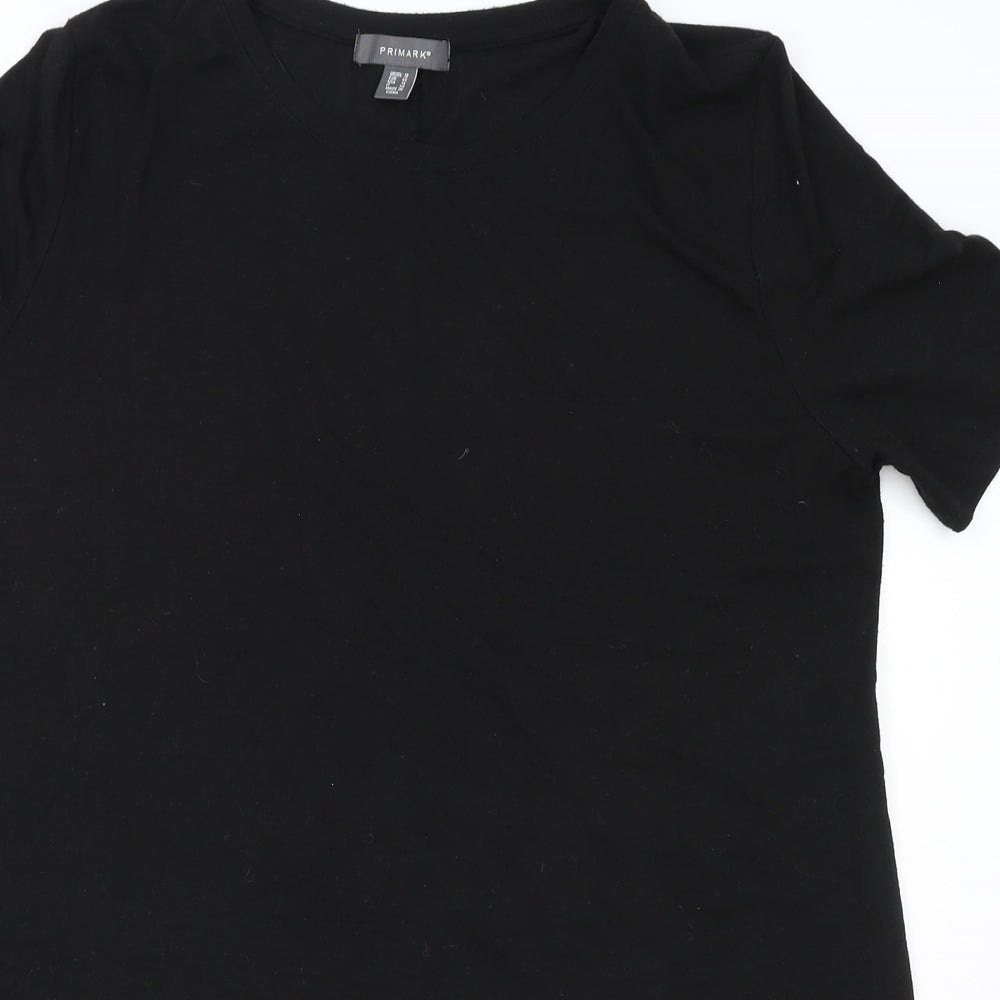 Primark Womens Black Polyester Basic Blouse Size 18 Round Neck