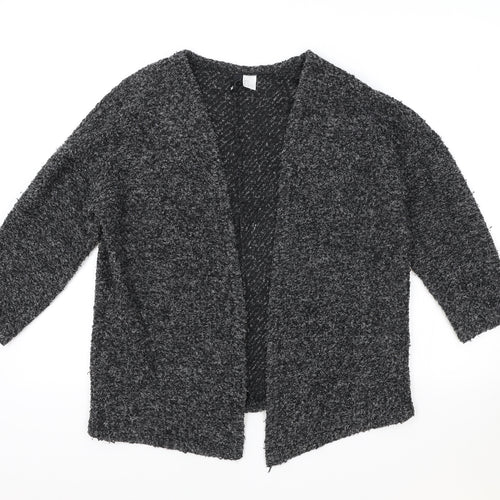 H&M Womens Grey V-Neck Polyester Cardigan Jumper Size M