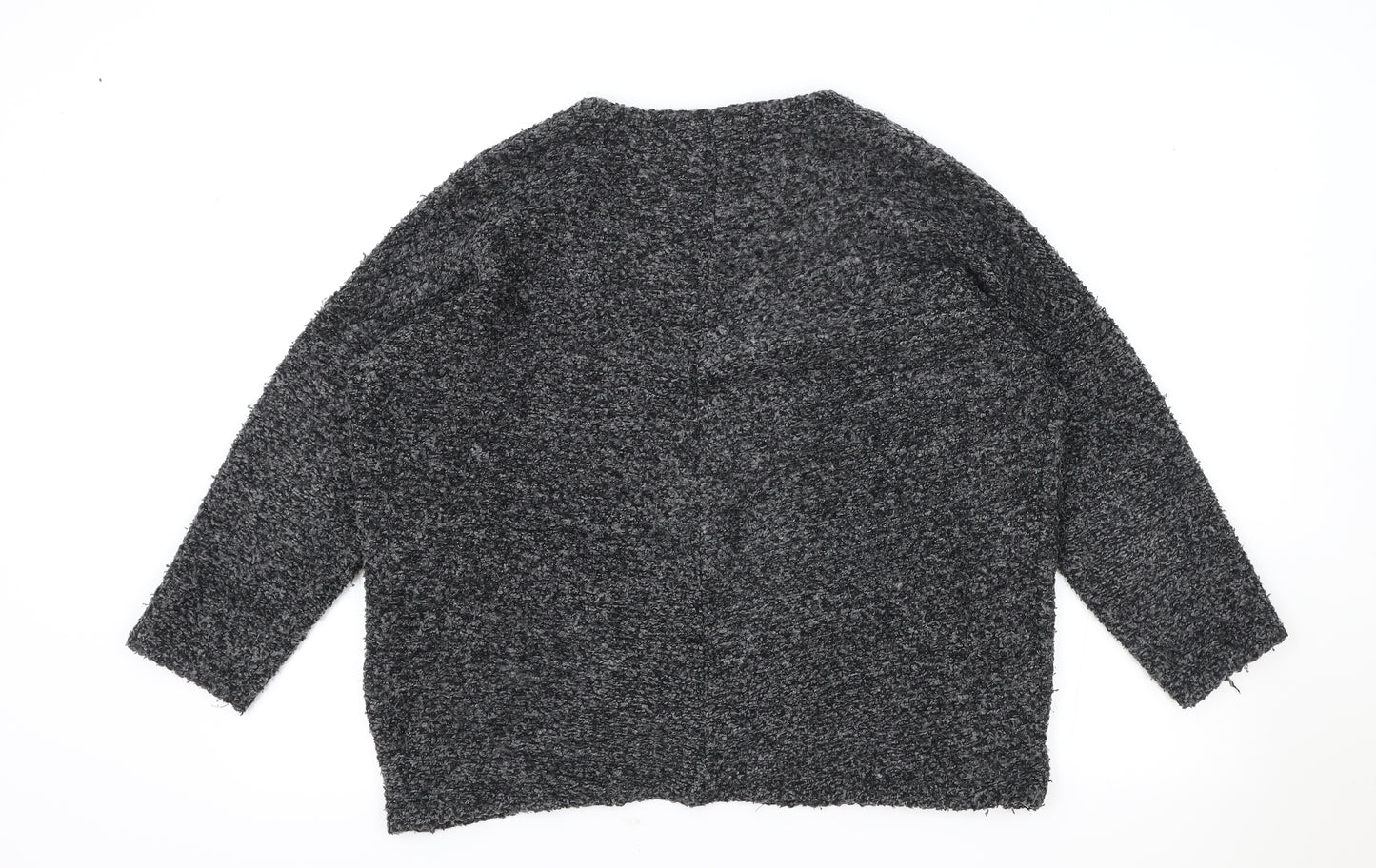 H&M Womens Grey V-Neck Polyester Cardigan Jumper Size M