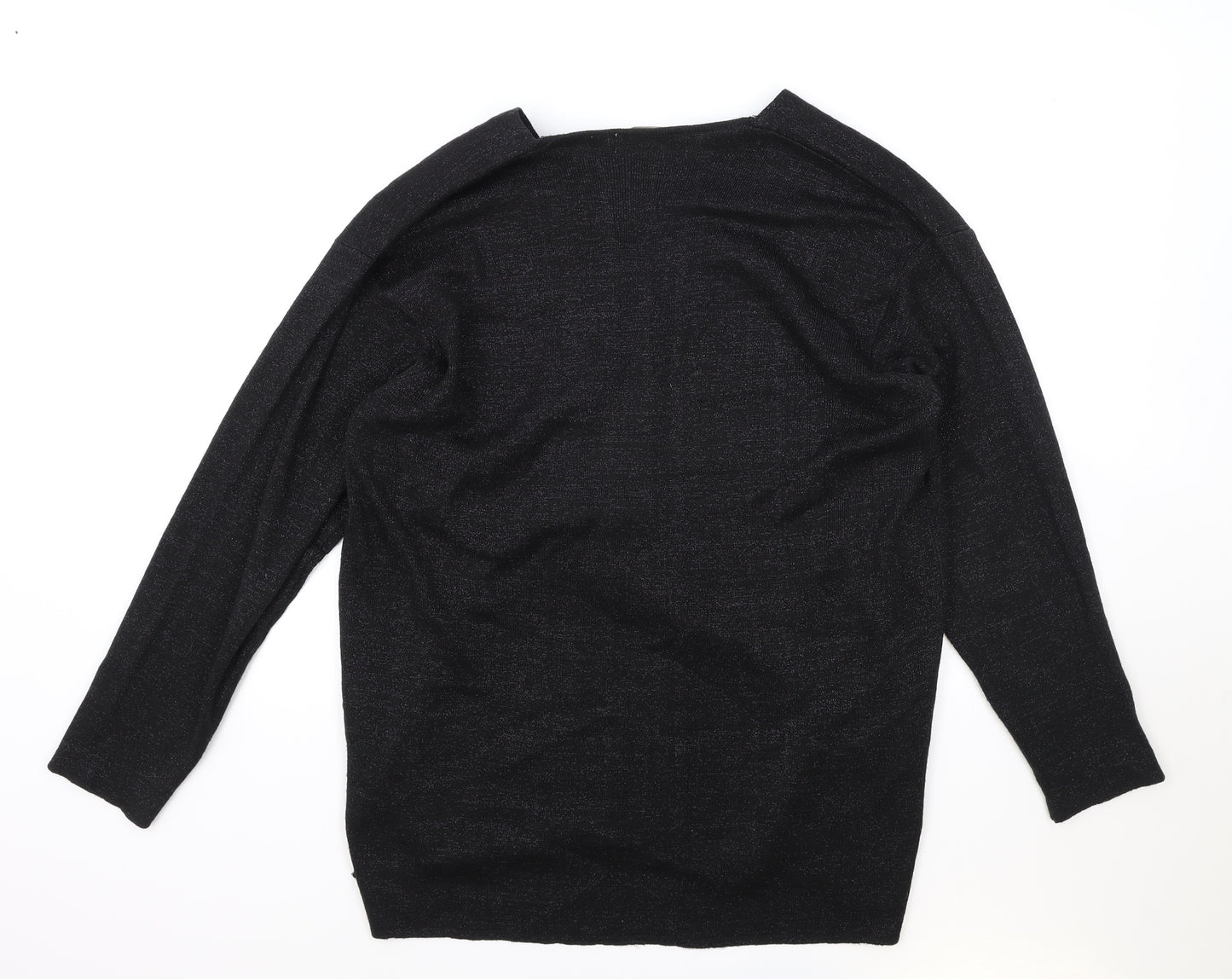 Paramour Plus Womens Black V-Neck Acrylic Cardigan Jumper Size XL