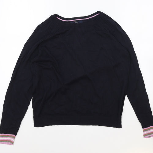 Marks and Spencer Womens Black Round Neck Polyester Pullover Jumper Size M