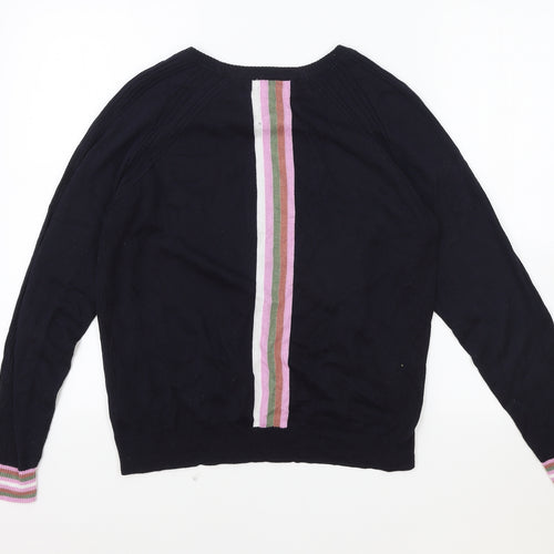 Marks and Spencer Womens Black Round Neck Polyester Pullover Jumper Size M