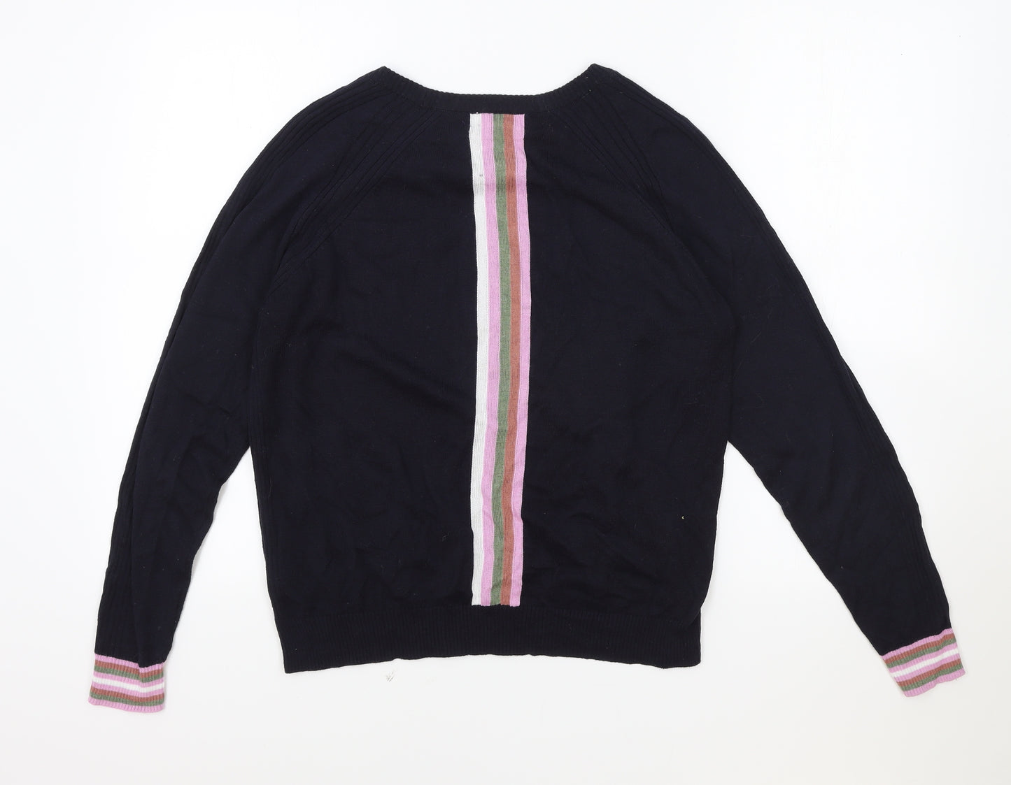 Marks and Spencer Womens Black Round Neck Polyester Pullover Jumper Size M