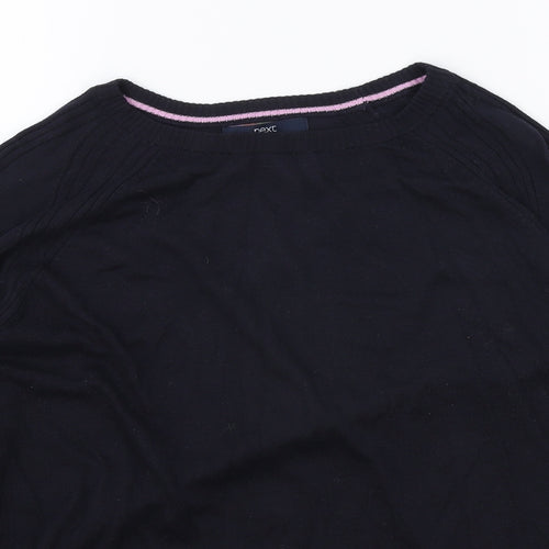 Marks and Spencer Womens Black Round Neck Polyester Pullover Jumper Size M