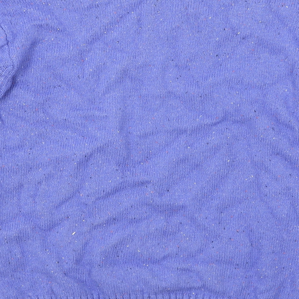 Marks and Spencer Womens Blue Round Neck Acrylic Pullover Jumper Size S