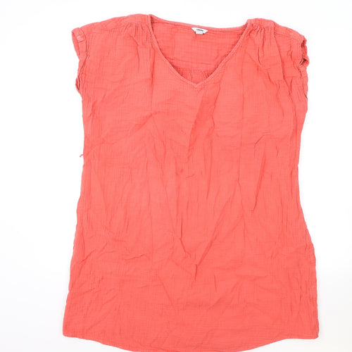 Sonoma Womens Pink 100% Cotton Basic Blouse Size 2XL V-Neck