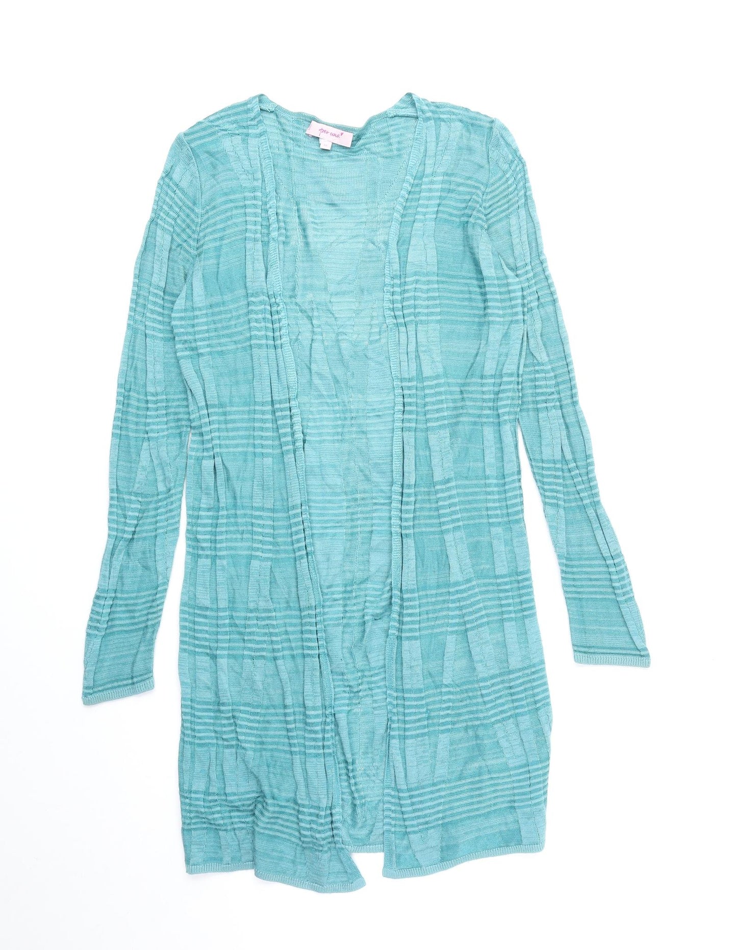 Per Una Womens Blue V-Neck Viscose Cardigan Jumper Size 10