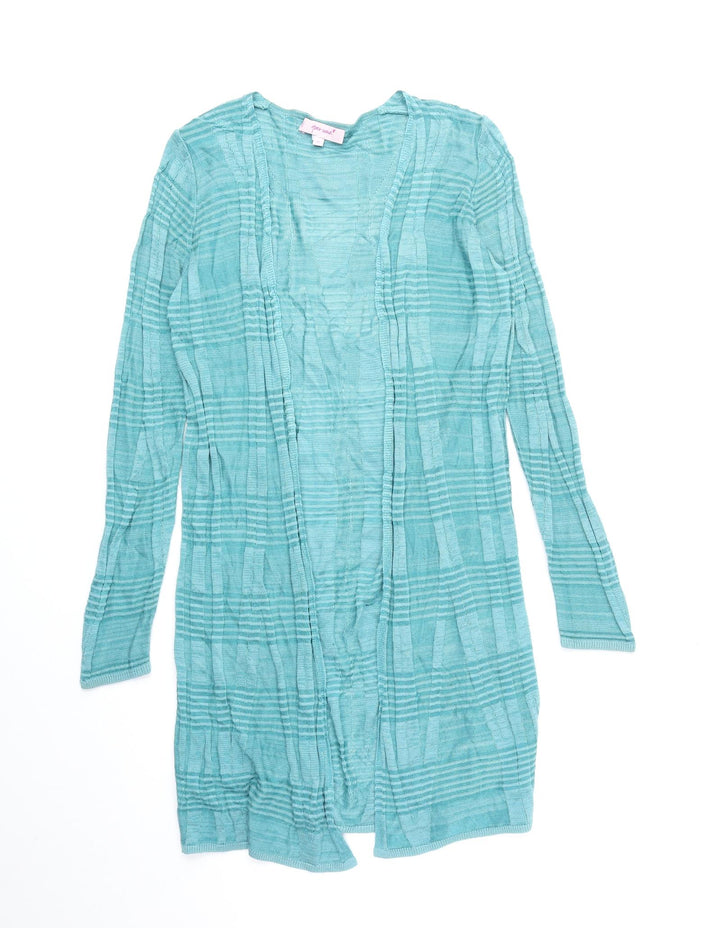 Per Una Womens Blue V-Neck Viscose Cardigan Jumper Size 10