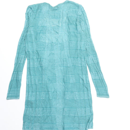 Per Una Womens Blue V-Neck Viscose Cardigan Jumper Size 10