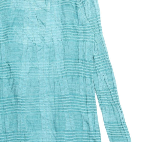 Per Una Womens Blue V-Neck Viscose Cardigan Jumper Size 10