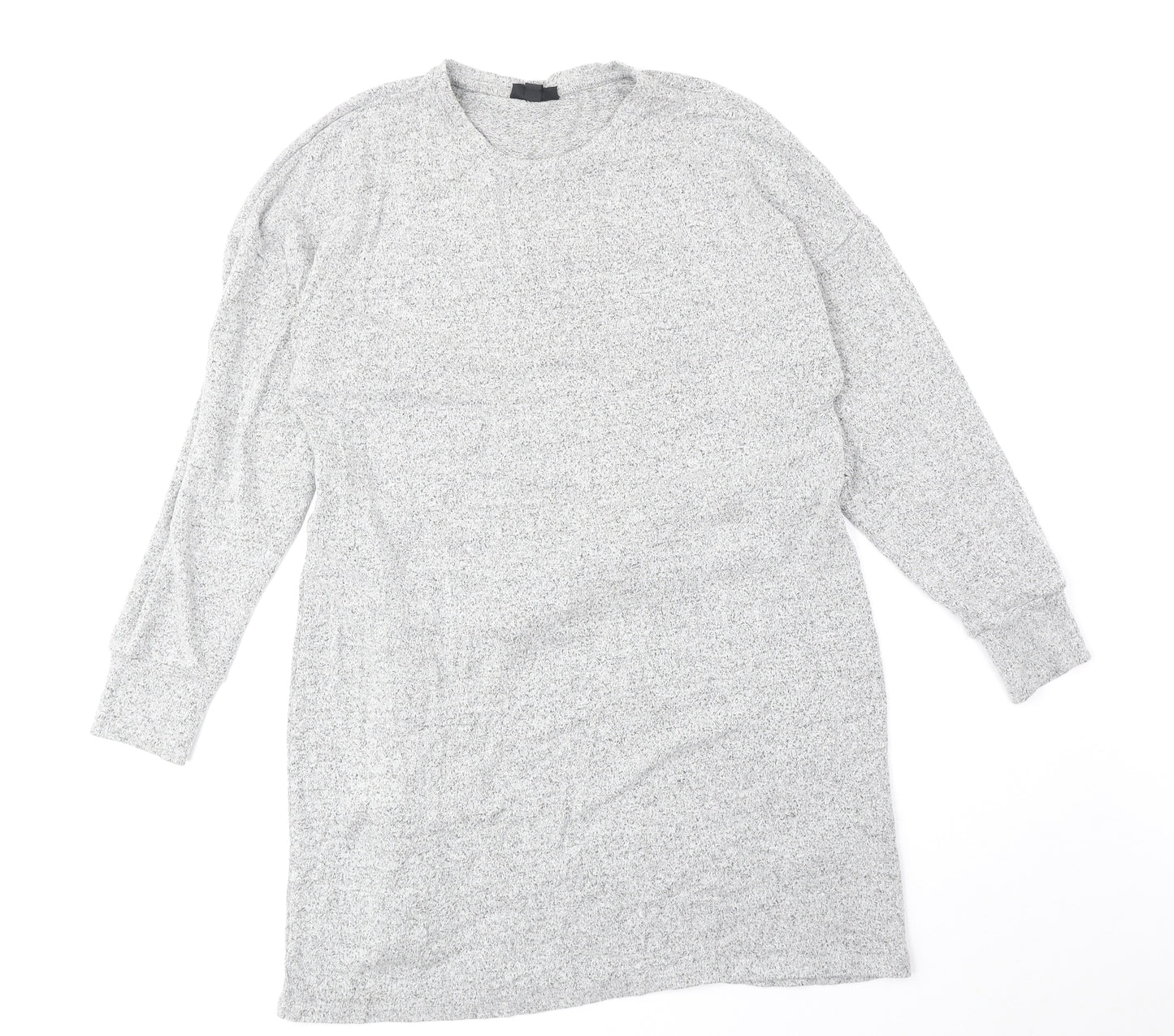 Topshop Womens Grey Round Neck Viscose Pullover Jumper Size 12