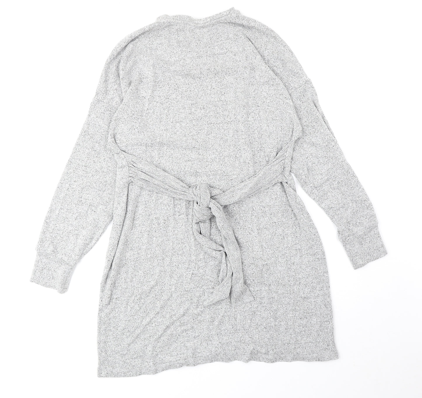 Topshop Womens Grey Round Neck Viscose Pullover Jumper Size 12