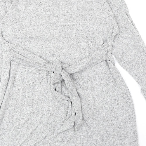 Topshop Womens Grey Round Neck Viscose Pullover Jumper Size 12