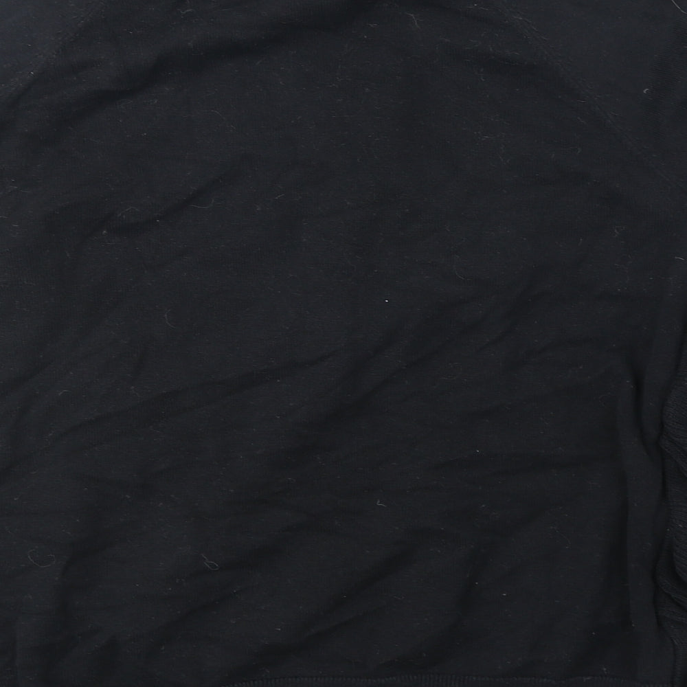 By Very Womens Black Round Neck Viscose Pullover Jumper Size 12