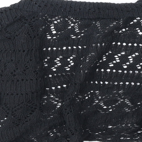 Whisper Womens Black V-Neck Acrylic Cardigan Jumper Size S
