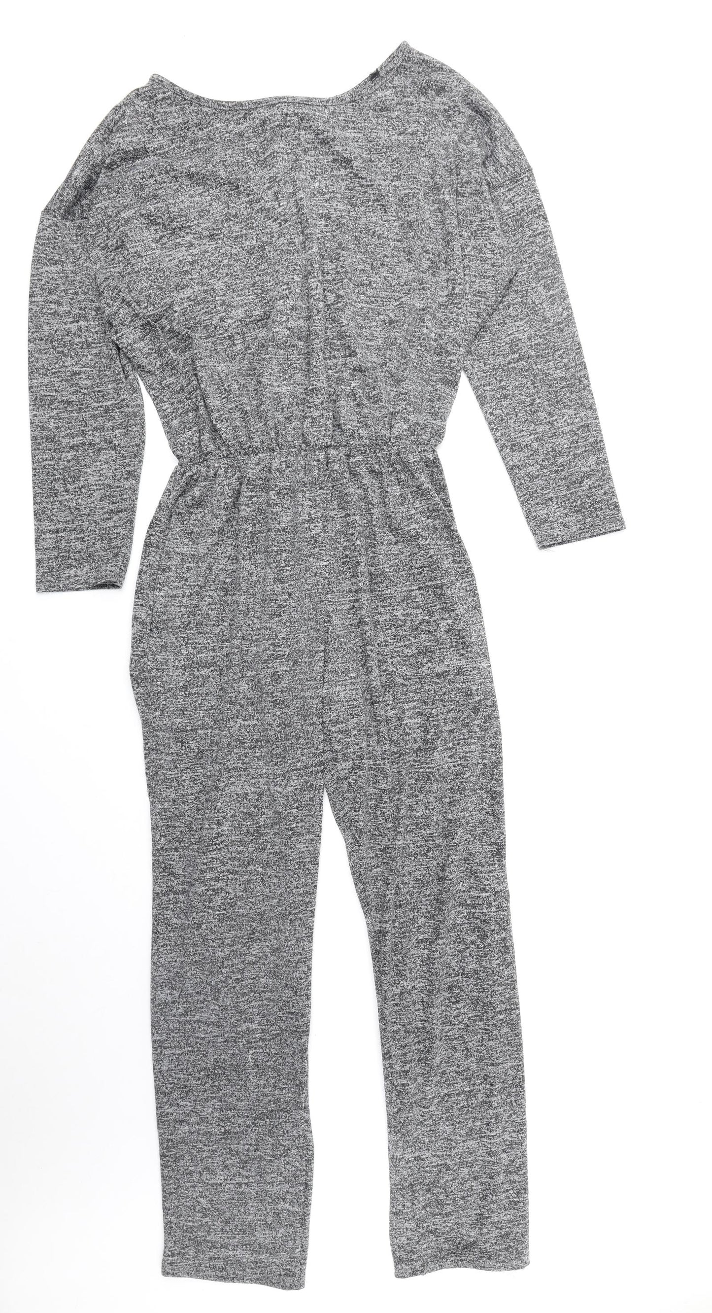 Peacocks Womens Grey Polyester Jumpsuit One-Piece Size 8 Pullover