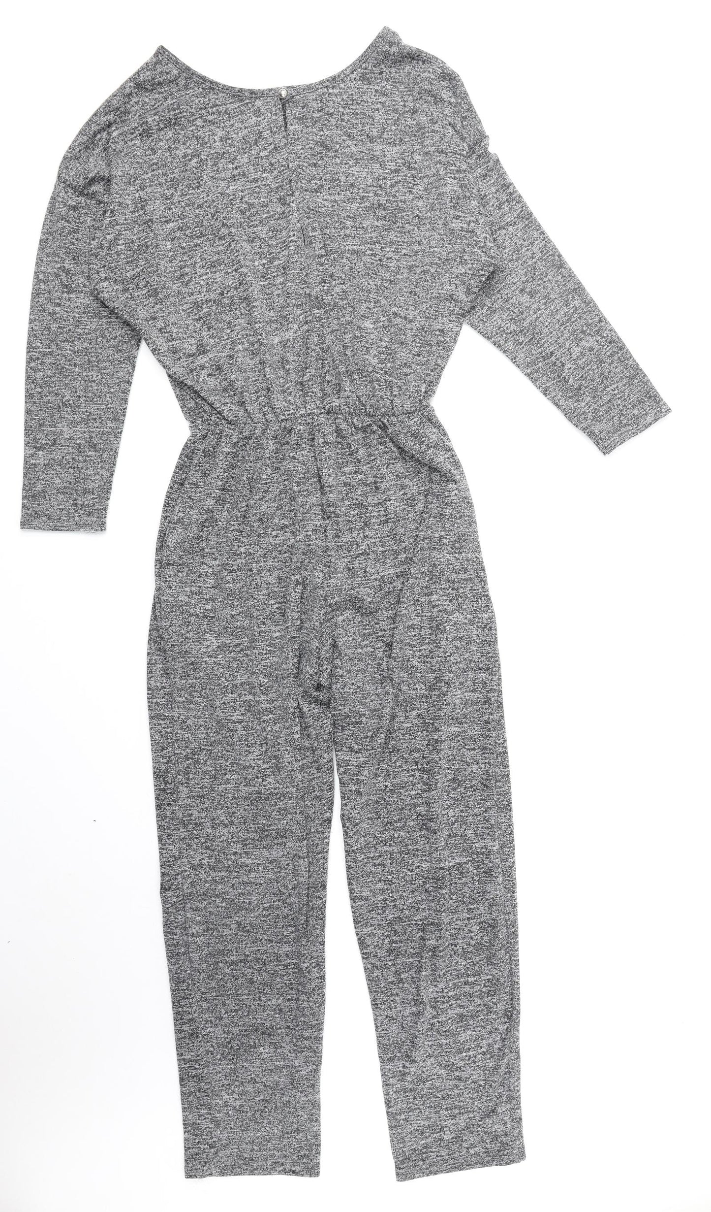 Peacocks Womens Grey Polyester Jumpsuit One-Piece Size 8 Pullover