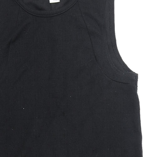 Preworn Womens Black Acrylic Shift Size S Round Neck Pullover