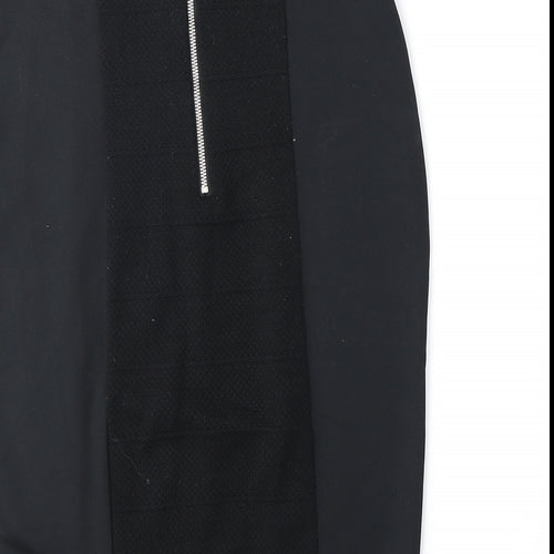 Miss Selfridge Womens Black Polyester Straight & Pencil Skirt Size 8 Zip