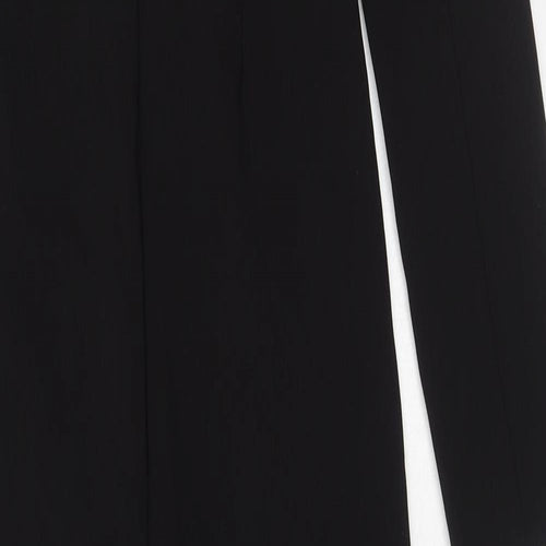 Zara Womens Black Polyester Jumpsuit One-Piece Size XS Zip