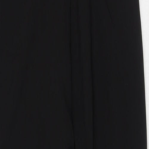 Zara Womens Black Polyester Jumpsuit One-Piece Size XS Zip