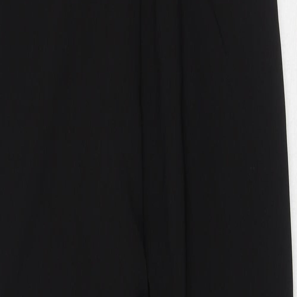 Zara Womens Black Polyester Jumpsuit One-Piece Size XS Zip