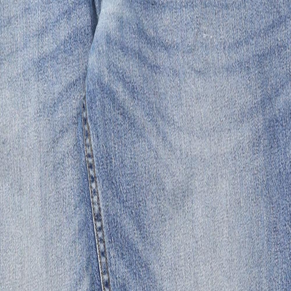 JACK & JONES Mens Blue Cotton Straight Jeans Size 36 in L32 in Regular Button