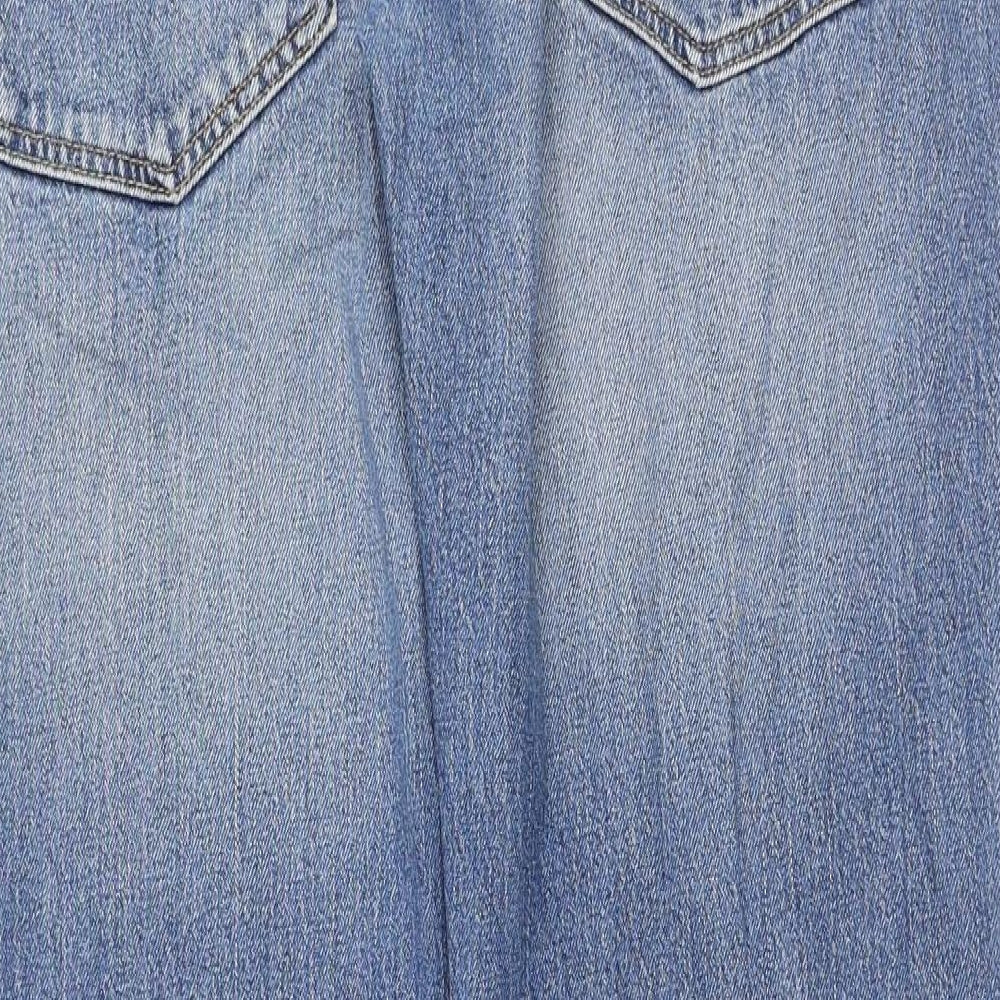 JACK & JONES Mens Blue Cotton Straight Jeans Size 36 in L32 in Regular Button