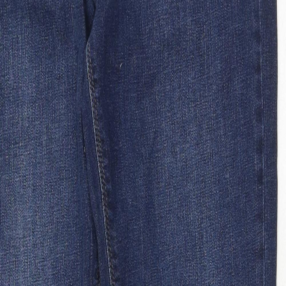 River Island Womens Blue Cotton Skinny Jeans Size 14 Regular Button