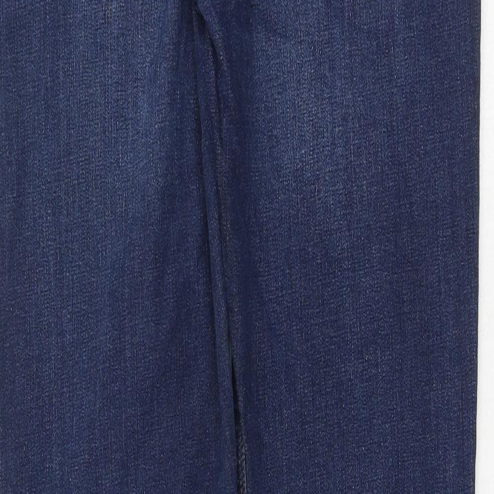 River Island Womens Blue Cotton Skinny Jeans Size 14 Regular Button
