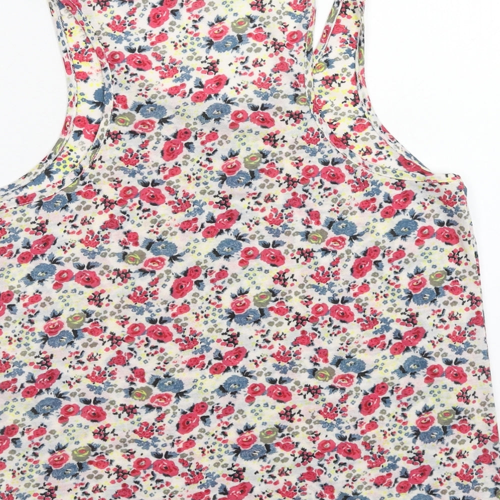 NEXT Womens Multicoloured Floral Polyester Basic Tank Size 14 Scoop Neck