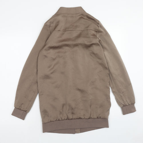New Look Womens Brown Bomber Jacket Jacket Size 8 Zip