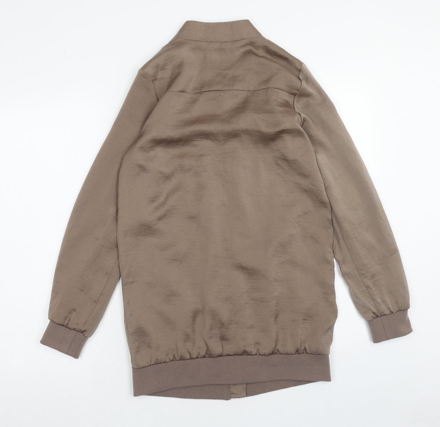New Look Womens Brown Bomber Jacket Jacket Size 8 Zip