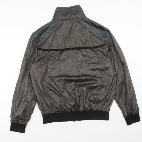 Denim & Co. Mens Brown Bomber Jacket Jacket Size L Zip
