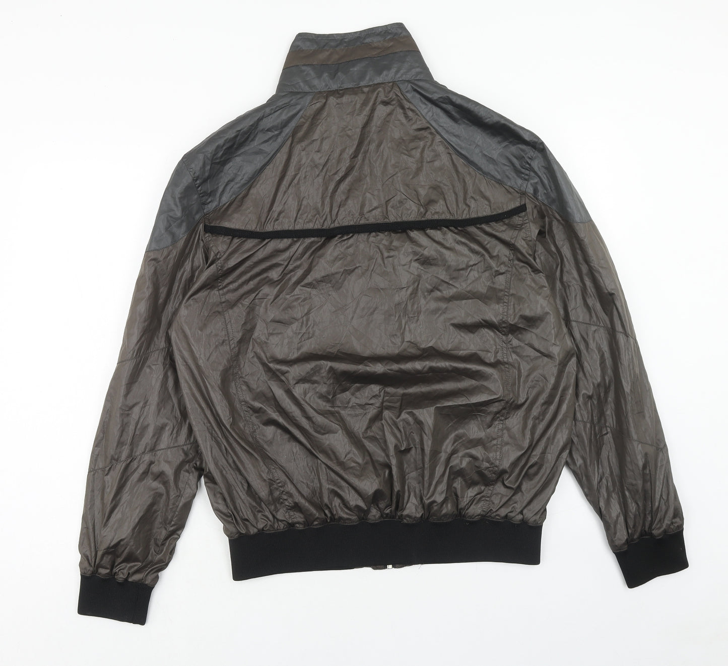 Denim & Co. Mens Brown Bomber Jacket Jacket Size L Zip